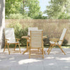 Bistro Chairs Set of 4 Folding with White Bamboo Z1A8