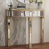 Luxury Mirrored Console Table Hall Living Room Table Half Moon Dressing Table