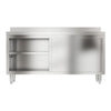 5FT Commercial Worktable Stainless Steel Catering Prep Table Cabinet Work Bench