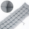 Garden Sun Lounger Seat Cushion Recliner Deck Chair Padded Mat Replacement Grey