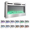 Electric Fireplace Media LED Wall Fire Wall Mounted / Standing Heater 40-100in