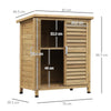 Garden Wooden Storage Shed Outdoor Wood Garage Tool Cabinet 2 Door NEW UK