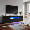 High Gloss Black TV Stand Cabinet Unit Shelves Storage RGB LED Cupboard 180cm
