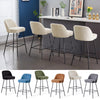 2X Breakfast Bar Stools Thickened Pad Linen Dining Chairs for Counter Kitchen