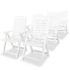 7 Piece Outdoor Dining Set Plastic White vidaXL