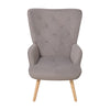 Tufted Velvet Buttoned Wingback Armchair Upholstered Accent Chair Single Sofa UK