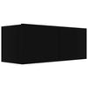 SVV 2 Piece TV Cabinet Set Black Engineered Wood