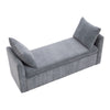 Grey Ottoman Window Seat Hidden Storage Box Bench Chenille Home Living Furniture