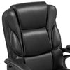 Office Chair PU Leather Desk Chair Computer Swivel Chair with Back Support Black