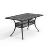 5FT Cast Aluminium Garden Dining Table For 6 Persons Outdoor Bistro Furniture