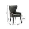 Set of 2 Velvet Upholstered Dining Chairs Wing Back Armchair Dining Room Kitchen
