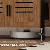 Cat Litter Box Enclosure, Hidden Litter Box Furniture with Tall Legs, Dark Brown