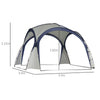 Outdoor Gazebo Event Dome Shelter Party Tent for Garden Camping Cream and Blue