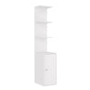 Corner Cabinet High Gloss Storage Shelves Bookcase White Floor Sideboards 160cm