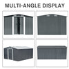 Black Outdoor Lockable Metal Garden Shed Roof Tool Storage Box Room 12x10ft