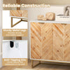 Living Room Buffet Cabinet Console Table with Metal Legs-White