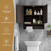 Space-saving Storage Organizer Hanging Bathroom Cabinet-Brown
