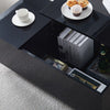 Black LED Coffee Table High Gloss Lift upT Living Room Storage W/ Socket Outlet