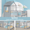 Wooden Bunk Beds Treehouse Bed Frame 3FT Single Cabin Kids Sleeper House Canopy