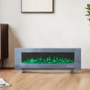 Electric Heater 40-100in LED Fireplace Media Wall Fire Insert/ Wall Mount/ Stand