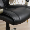 Executive Computer Office Desk Chair High Back Faux Leather Swivel Chair Black