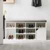 Hallway Shoe Cabinet Bench Storage Shoe Rack Unit Cupboard Cushion Padded Seat