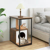 Indoor Cat Furniture End Table Cat House Wooden Cat Scratch Side Table