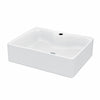 480mm Counter Top Basin Rectangle Cloakroom Bathroom Sink White Ceramic Basin