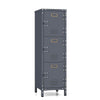 COSTWAY Metal Storage Locker 100cm Industrial Cabinet w/ 3 Lockable Doors,