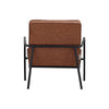 Distressed Tan Leather Armchair Occasional Retro Button Sofa Chair Padded Seat