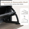 Freestanding Wooden Shoe Rack with Open Storage-Black