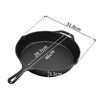 Toque Non Stick Frying Pan Cast Iron Steak Skillet Round BBQ Grill Cookware 30cm
