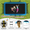 Outdoor Trampoline Kids Adults 8 FT x 14 FT Rectangular Trampoline w/inside net