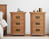 Oakcroft Narrow 3 Drawer Bedside Table – Nightstand with Storage Drawers – 38cm