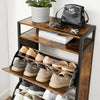 Shoe Cabinet With 3 Flip Doors, Storage Rack with Open Compartment LBS101B01