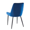 2 Pcs Velvet Dinning Chair High Back Metal Legs High Elastic Filing Comfortable