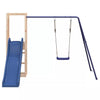 Kids Outdoor Wooden Swing Slide Set Garden Children Playset Patio House Tower