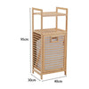 Free Standing Clothes Storage Basket Rack Bamboo Wooden Organizer Corner Hampers