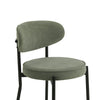 Dusk Mia Sage Green Matte Velvet & Black Metal Set of 2 Dining Chairs RRP £