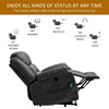 Electric Power Lift Recliner Chair Sofa Power Armchair Heated Massage Grey Merax