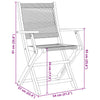 Brokky Folding Garden Chairs 6 pcs Black Solid Wood Acacia,Folding Garden G5B4