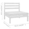 10 Piece Garden Lounge Set White Solid Wood Pine vidaXL
