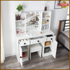 Dressing Table Vanity Set Makeup Desk with Dimmable 10 LED Light Mirror Stool