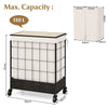 Costway Laundry Hamper 110L Large Capacity Handwoven Rattan Laundry Basket