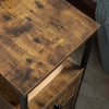 Industrial Bedside Side Table Bedroom Rustic Drawer Shelf Storage Tabletop Unit