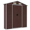 Vopese Garden Shed Brown 191x130x198 Galvanised Steel, Storage Shed Metal R4G8