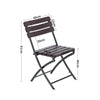 Square Garden Plastic Patio Dining Table & Folding Chairs Outdoor Furniture Set