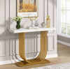 Tribesigns 100 Cm Console Table, Modern Faux Marble Entryway Foyer Table, Narrow