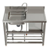Catering Sink Stainless Steel Bowls Commercial Kitchen Right/Left Hand Drainer