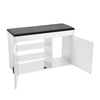 Wooden Ottoman Shoes Storage Rack Bench Padded PU Seat Cabinet Cupboard Stand UK